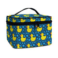 Pixel Rubber Duck Pattern Print Travel Makeup Bag