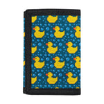 Pixel Rubber Duck Pattern Print Trifold Wallet