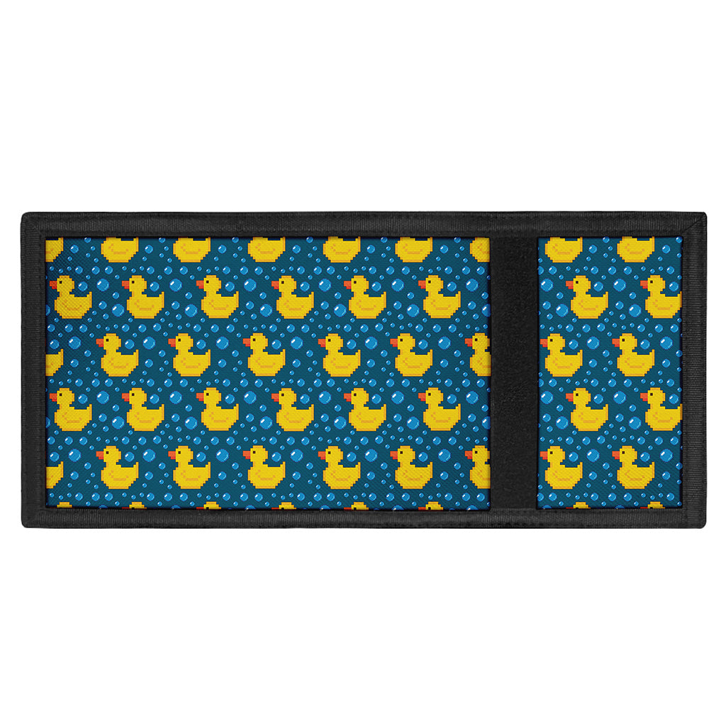 Pixel Rubber Duck Pattern Print Trifold Wallet