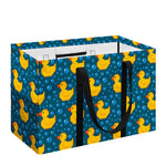 Pixel Rubber Duck Pattern Print Utility Tote Bag