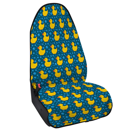 Pixel Rubber Duck Pattern Print Waterproof Car Seat Cover