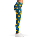 Pixel Rubber Duck Pattern Print Women's Leggings