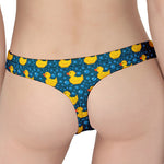 Pixel Rubber Duck Pattern Print Women's Thong