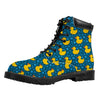 Pixel Rubber Duck Pattern Print Work Boots