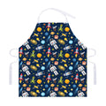 Pixel Space Pattern Print Adjustable Apron