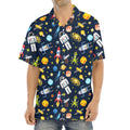 Pixel Space Pattern Print Aloha Shirt