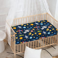 Pixel Space Pattern Print Baby Crib Sheet