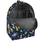Pixel Space Pattern Print Backpack