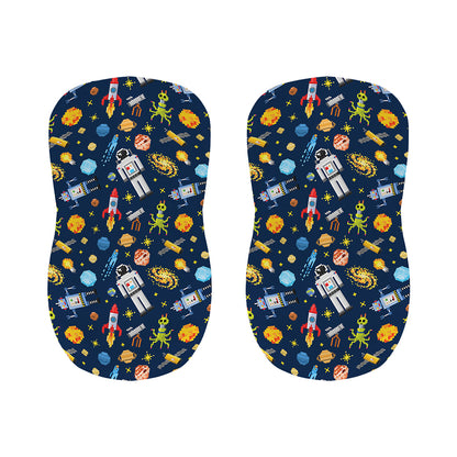 Pixel Space Pattern Print Bar Stool Covers