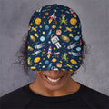 Pixel Space Pattern Print Baseball Cap