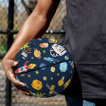 Pixel Space Pattern Print Basketball