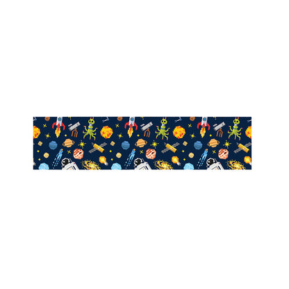 Pixel Space Pattern Print Bed Runner