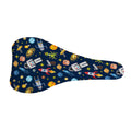 Pixel Space Pattern Print Bicycle Seat Cover