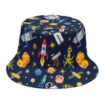 Pixel Space Pattern Print Bucket Hat