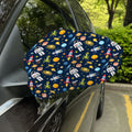 Pixel Space Pattern Print Car Side Mirror Covers