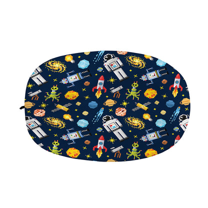 Pixel Space Pattern Print Car Side Mirror Covers