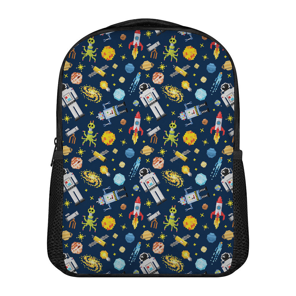 Pixel Space Pattern Print Casual Backpack