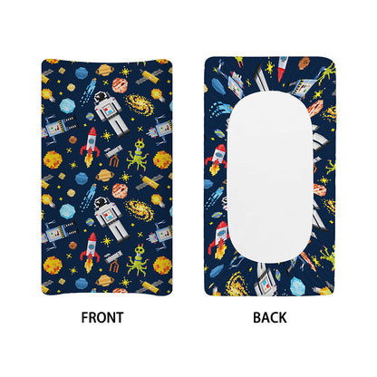 Pixel Space Pattern Print Changing Pad Cover