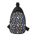 Pixel Space Pattern Print Sling Bag