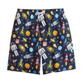 Pixel Space Pattern Print Cotton Shorts