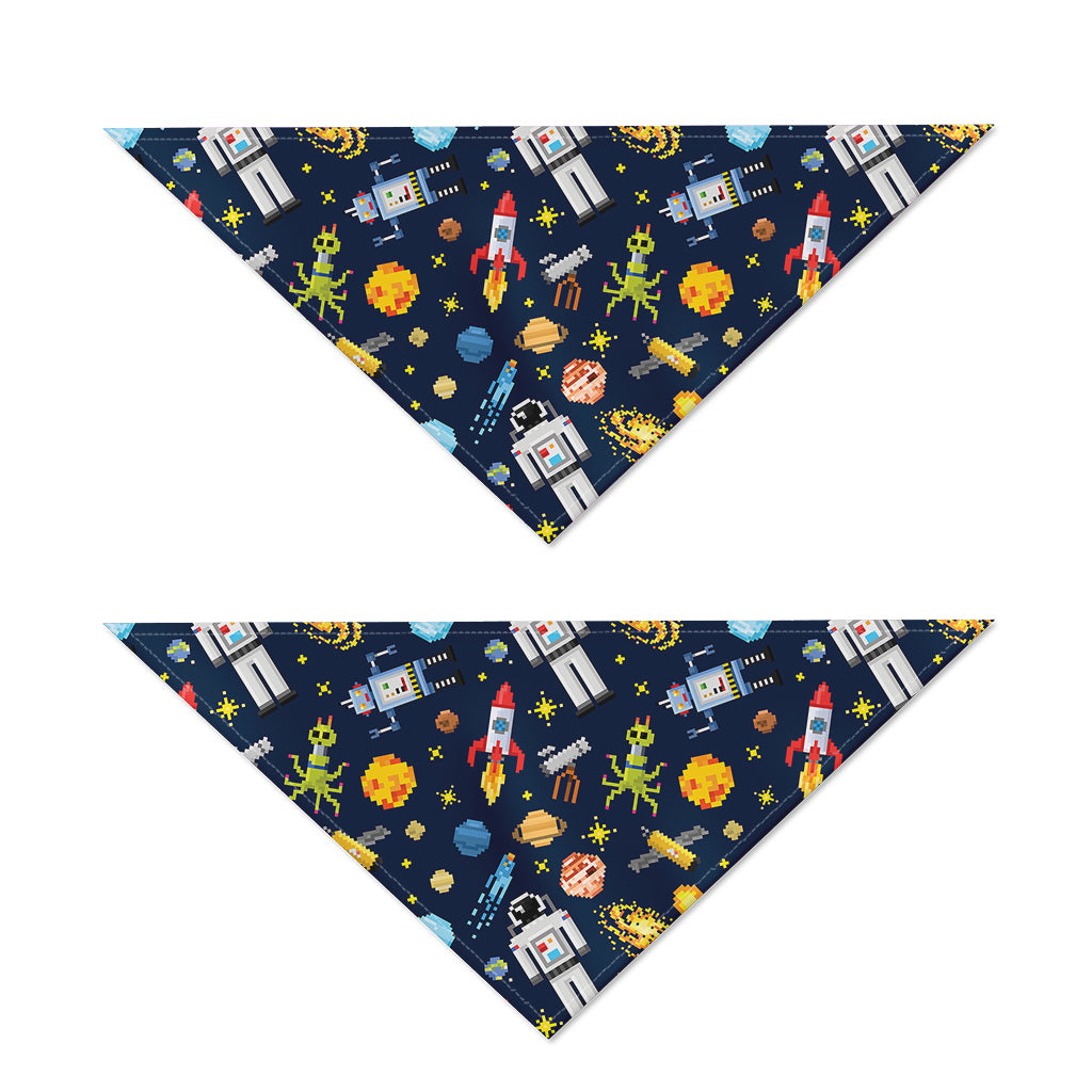 Pixel Space Pattern Print Dog Bandana