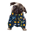 Pixel Space Pattern Print Dog Zip Up Jacket