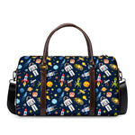 Pixel Space Pattern Print Duffle Bag