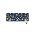 Pixel Space Pattern Print Extended Mouse Pad