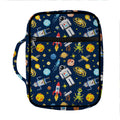 Pixel Space Pattern Print Front Pocket Bible Bag