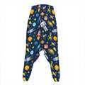 Pixel Space Pattern Print Hammer Pants