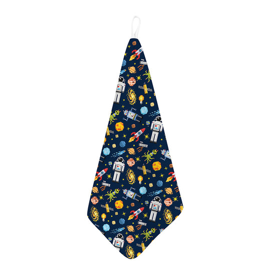 Pixel Space Pattern Print Hand Towel