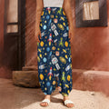 Pixel Space Pattern Print Harem Pants