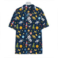 Pixel Space Pattern Print Hawaiian Shirt