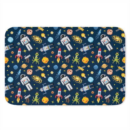 Pixel Space Pattern Print Indoor Door Mat