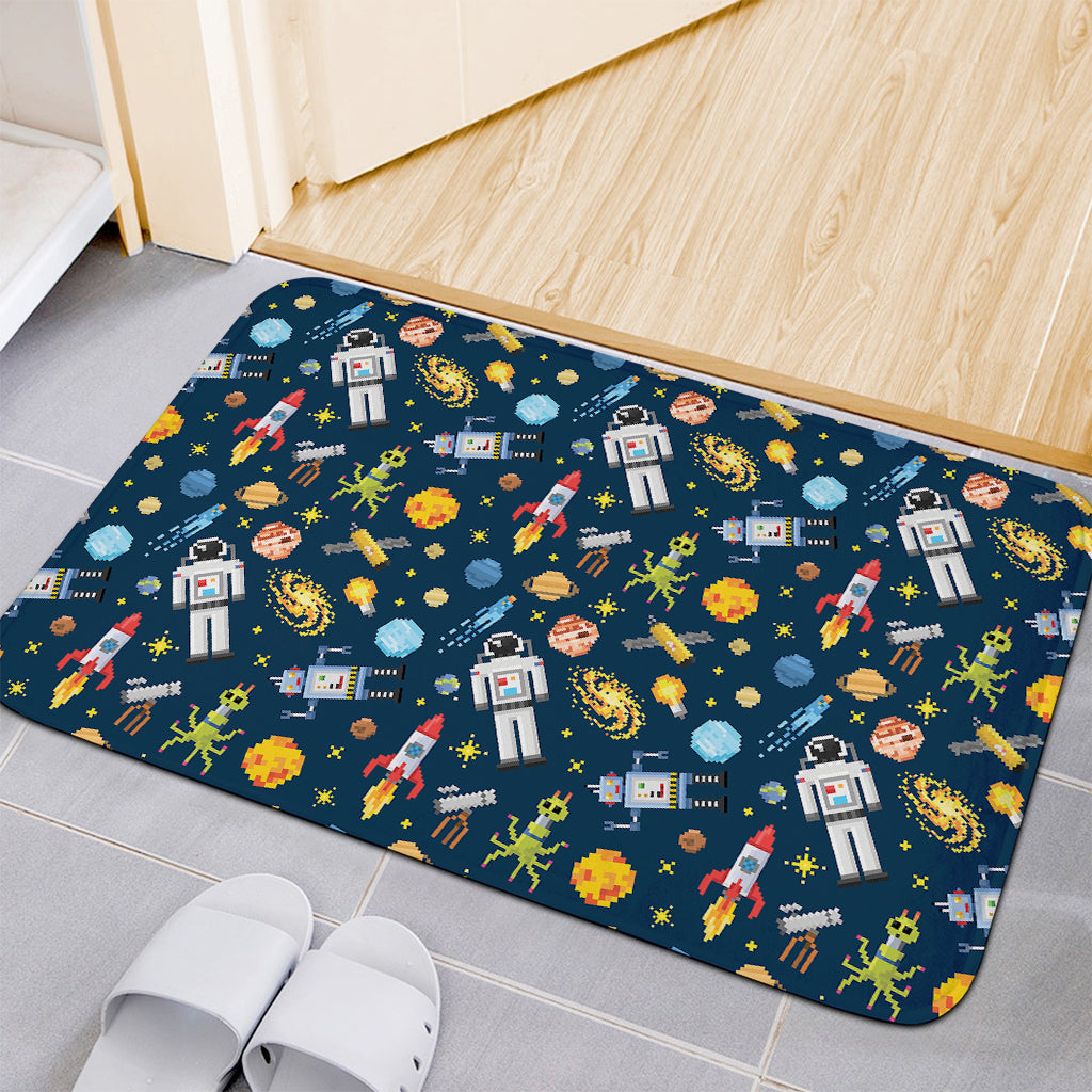 Pixel Space Pattern Print Indoor Door Mat
