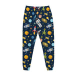 Pixel Space Pattern Print Jogger Pants