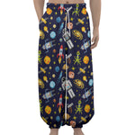 Pixel Space Pattern Print Lantern Pants