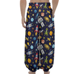 Pixel Space Pattern Print Lantern Pants