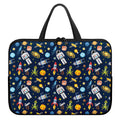 Pixel Space Pattern Print Laptop Sleeve With Handle