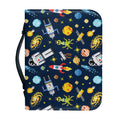 Pixel Space Pattern Print Leather Bible Cover