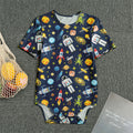 Pixel Space Pattern Print Men's Bodysuit
