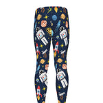 Pixel Space Pattern Print Men's leggings