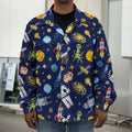 Pixel Space Pattern Print Men's Shirt Jacket