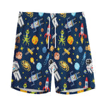 Pixel Space Pattern Print Men's Sports Shorts