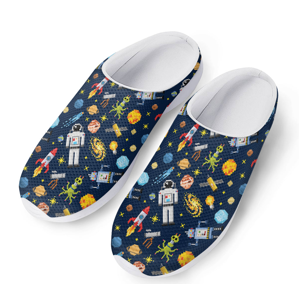 Pixel Space Pattern Print Mesh Casual Shoes