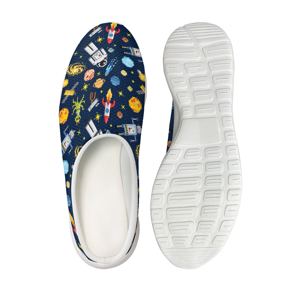 Pixel Space Pattern Print Mesh Casual Shoes