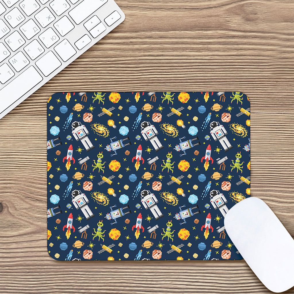 Pixel Space Pattern Print Mouse Pad