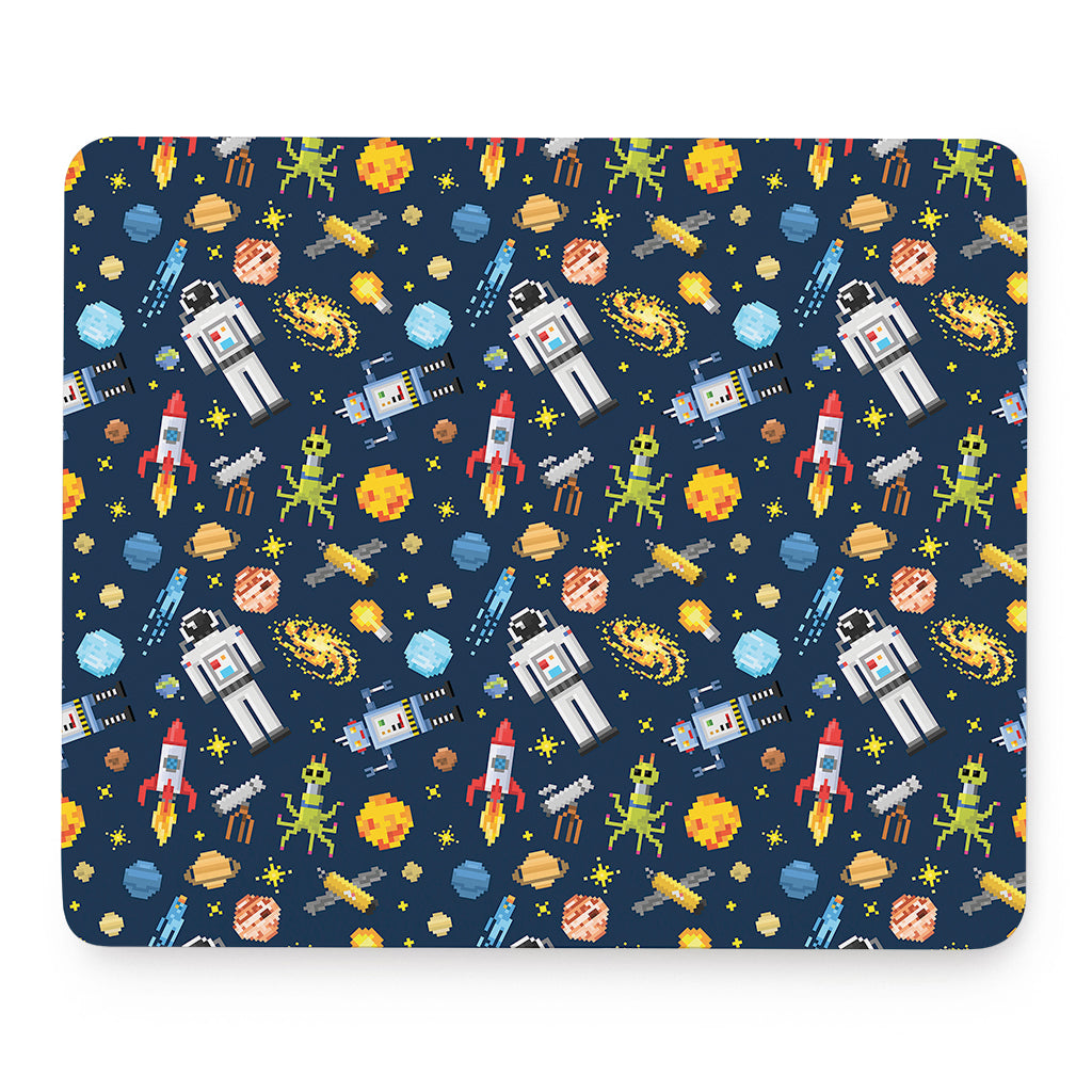 Pixel Space Pattern Print Mouse Pad