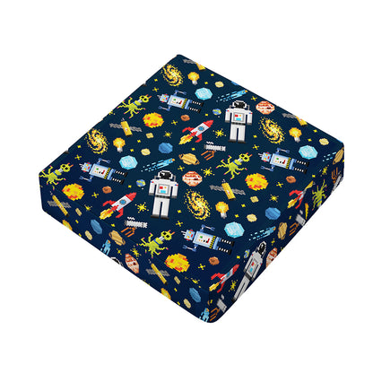 Pixel Space Pattern Print Outdoor Seat Cushion Cover