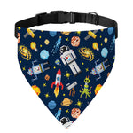 Pixel Space Pattern Print Over The Collar Dog Bandana